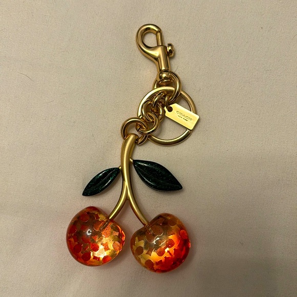 🍒 Coach Signature Cherries Bag Charm - Picture 1 of 1